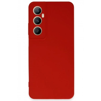 Realme C65 Kılıf First Silikon - Kırmızı