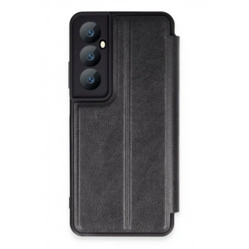 Realme C65 Kılıf Flip Cover - Siyah