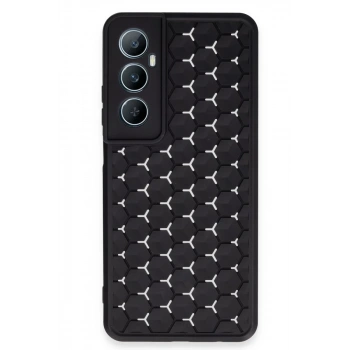 Realme C65 Kılıf Petek Silikon Kapak - Siyah