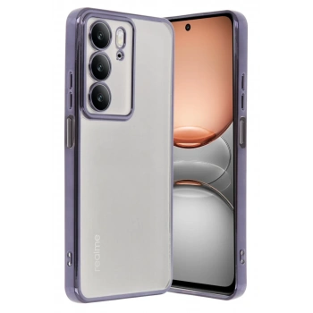Realme C75 4G Uyumlu Kılıf Lensli Silikon - Mor