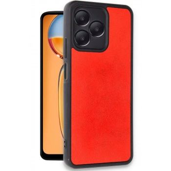 Realme Note 50 4G Kılıf Aras Deri Kapak - Kırmızı