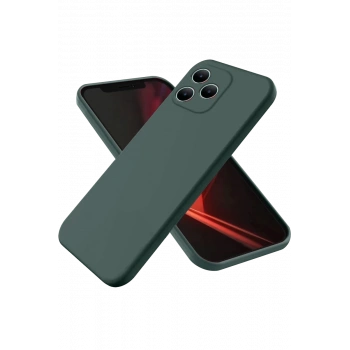 Realme Note 50 4G Kılıf First Silikon - Koyu Yeşil