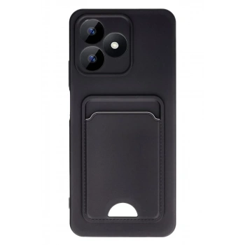 Realme Note 50 4G Kılıf Kelvin Kartvizitli Silikon - Siyah