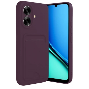 Realme Note 60 Uyumlu Kelvin Kartvizitli Silikon - Derin Mor