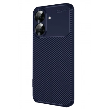 Realme Note 60 Uyumlu Kılıf Auto Focus Karbon Kapak - Lacivert