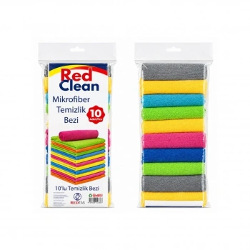 Red Clean 10li Mikrofiber Temizlik Bezi