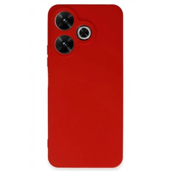 Xiaomi Redmi 13 4G Kılıf First Silikon - Kırmızı