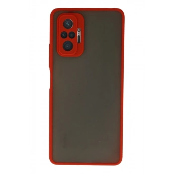 Xiaomi Redmi Note 10 Pro Kılıf Montreal Silikon Kapak - Kırmızı