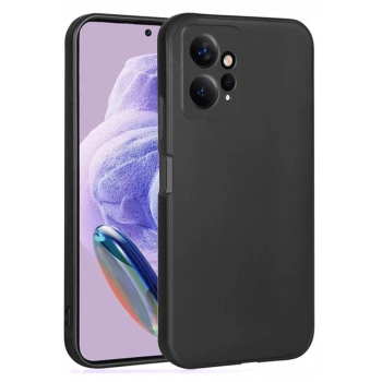 Xiaomi Redmi Note 12 4G Kılıf First Silikon - Siyah