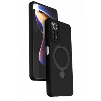 Xiaomi Redmi Note 12 Pro 4G Regal Magsafe Standlı Kapak - Siyah