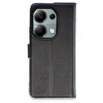 Xiaomi Redmi Note 13 Pro 4G Kılıf Trend S Plus Kapaklı Kılıf - Siyah