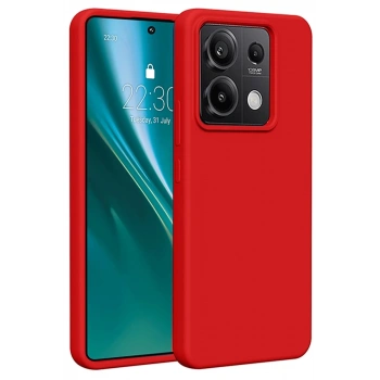 Xiaomi Redmi Note 13 Pro 5G Kılıf First Silikon - Kırmızı