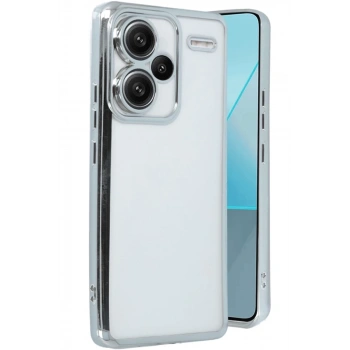 Xiaomi Redmi Note 13 Pro Plus Kılıf Lensli Silikon - Gümüş