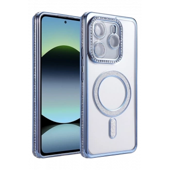 Xiaomi Redmi Note 14 4G Joke Simli Magneticsafe Kılıf - Mavi