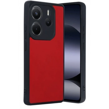Xiaomi Redmi Note 14 4G Kılıf Aras Deri Kapak - Kırmızı