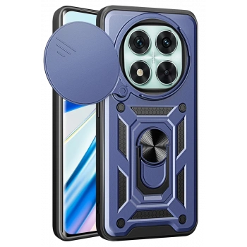 Xiaomi Redmi Note 14 Pro 4G Kılıf Pars Lens Yüzüklü Silikon - Lacivert