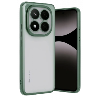 Xiaomi Redmi Note 14 Pro Plus Kılıf Lensli Silikon - Yeşil