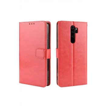 Xiaomi Redmi Note 8 Pro Kılıf Trend S Plus Kapaklı Kılıf - Kırmızı