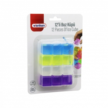 Renkli Su Dolu Plastik Buz Küpü