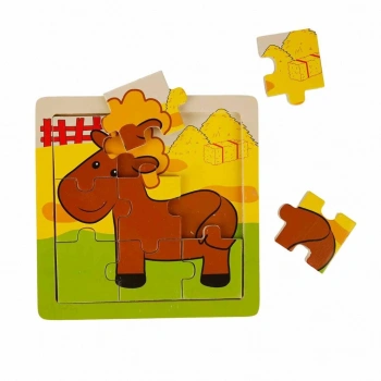 S00002907 PUZZLE ANIMALS 9 PCS 3 AST