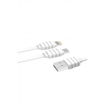 Konfulon S56 2in1 (Lightning-Micro USB) Kablo 1.2M 2.1A