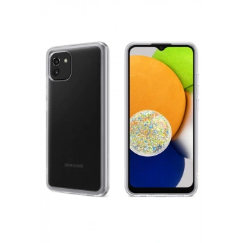 Samsung Galaxy A03 Uyumlu Kılıf Lüx Şeffaf Silikon