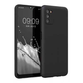 Samsung Galaxy A03S Uyumlu Kılıf First Silikon - Siyah