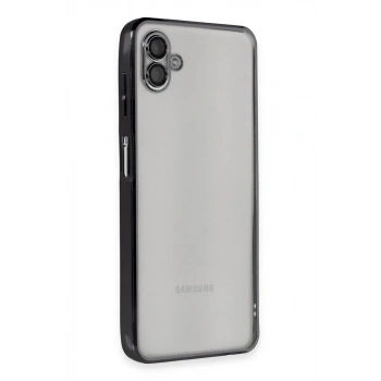 Samsung Galaxy A04 Uyumlu Kılıf Lensli Silikon - Siyah