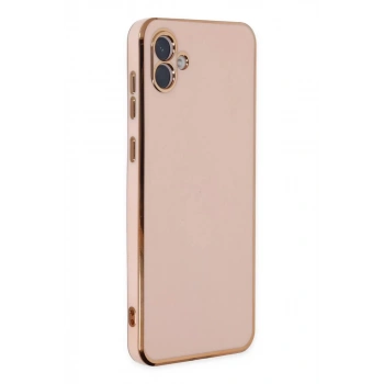 Samsung Galaxy A04 Uyumlu Kılıf Volet Silikon - Pembe