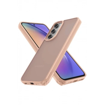 Samsung Galaxy A05S Uyumlu Kılıf Elegant Kapak - Pudra