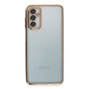 Samsung Galaxy M23 Uyumlu Kılıf Lensli Silikon - Gold
