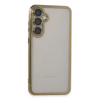 Samsung Galaxy S23 FE Uyumlu Kılıf Lensli Silikon - Gold