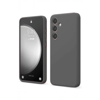 Samsung Galaxy S24 FE Uyumlu Kılıf First Silikon - Gri