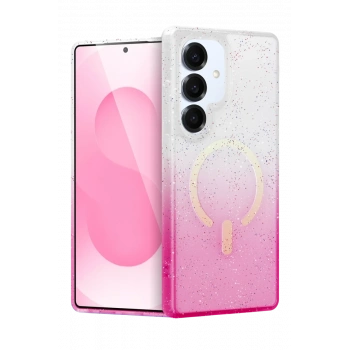 Samsung Galaxy S25 Plus Uyumlu Pummel Shiny Magsafe Kapak - Pembe