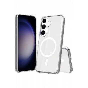 Samsung Galaxy S26 Plus Uyumlu Magneticsafe Şeffaf Silikon - Şeffaf