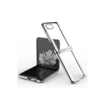Samsung Galaxy Z Flip 4 Kılıf Fold Element Kapak - Gümüş