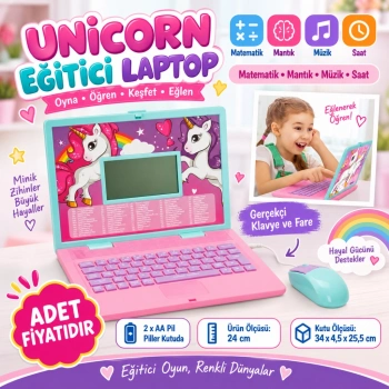 Sesli Unicorn İngilizce Türkçe Laptop