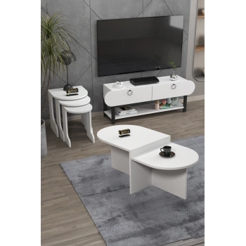 Setro 6lı Mobilya Seti Beyaz