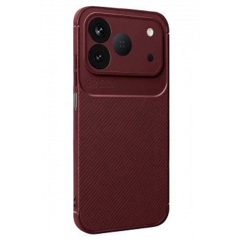 Tecno Spark 50 4G Auto Focus Karbon Kapak - Bordo