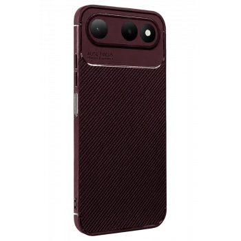 Tecno Spark 50 5G Auto Focus Karbon Kapak - Bordo