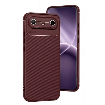 Tecno Spark Slim 5G Auto Focus Karbon Kapak - Bordo