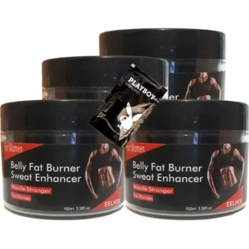 Süper Eelhoe Belly Fatburner Sweat Enhancer Krem 100 ml x 4 Adet + Jel