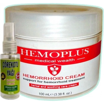 Süper Hemoplus 100 ml Bakım Kremi + 30 ml Çörek Otu Yağı ile