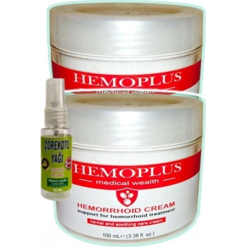 Süper Hemoplus 2X100 ml Bakım Kremi + 30 ml Çörek Otu Yağı ile