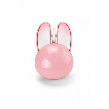 Tavşan Figürlü Kablosuz Mouse Pil Dahil Etiket Hediyeli Pembe