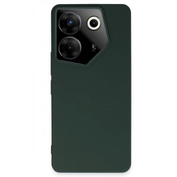 Tecno Camon 20 Pro 5G Kılıf First Silikon - Koyu Yeşil