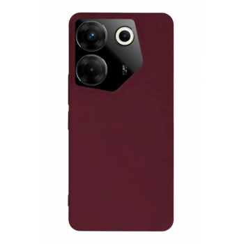 Tecno Camon 20 Pro 5G Uyumlu Kılıf First Silikon - Bordo