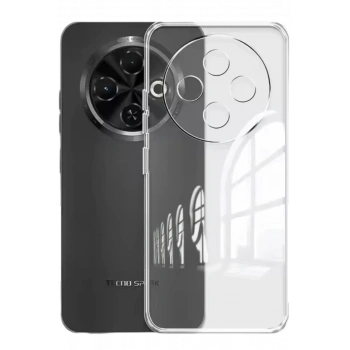 Tecno Spark 30C Uyumlu Kılıf Lüx Şeffaf Silikon