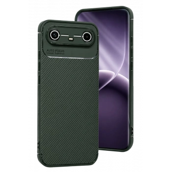 Tecno Spark Slim 5G Auto Focus Karbon Kapak - Koyu Yeşil