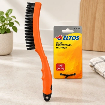 Tel Fırça Renkli Plastik Saplı 33 cm
